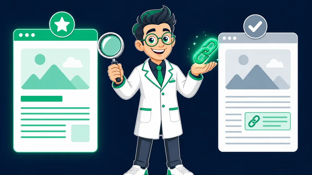 The Cited Labs Link Scientist comparing a freshly written guest article against an existing article with a link inserted into it