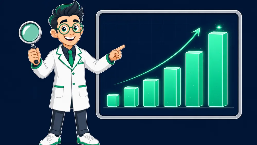 The Cited Labs mascot presenting a rising green bar chart showing backlink cost increasing by publication tier